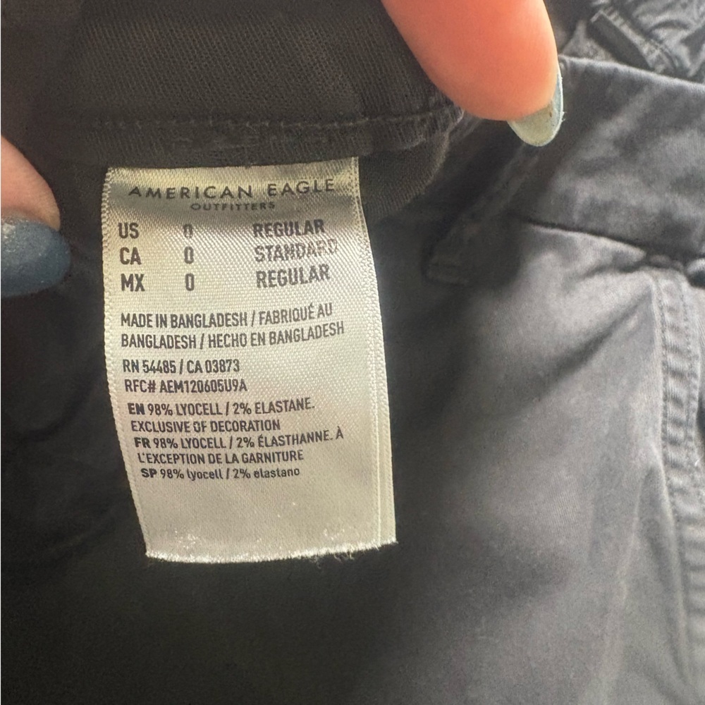 American Eagle Cargo Jogger Pants Black Utility Streetwear Women - Picture 5 of 11